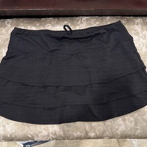 Athleta Charcoal Layered Mini Skirt